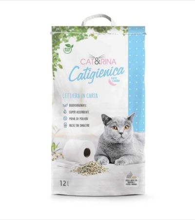 Asternut litiera / Nisip / Silicat - Asternut Igienic - Celuloza - Cat&Rina Record - 12L