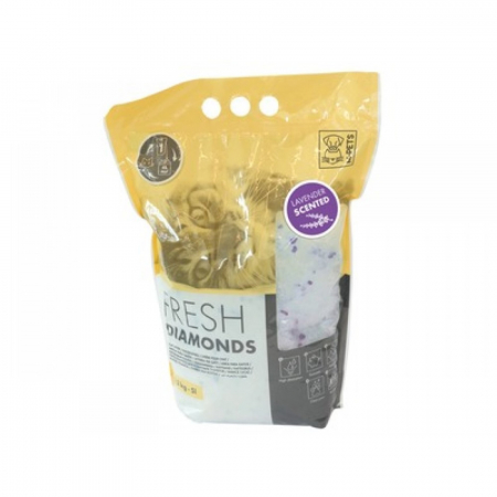 Pisici - Nisip silicat pentru pisici ,M-PETS, FRESH DIAMONDS SILICAT, Lavanda, 5L