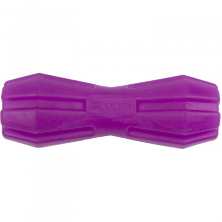 Jucarie in forma de Gantera cu Gaura din cauciuc termoplastic, multicolor, 15 cm [4]