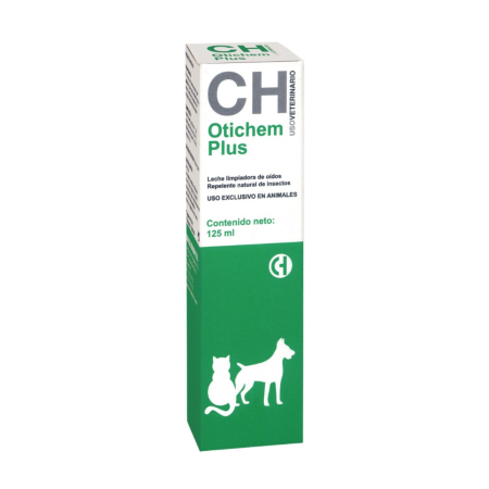 ORL Caini - OTICHEM PLUS lotiune pentru igiena urechii, recomandat pentru caini si pisici 125 ml
