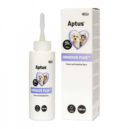 Pisici - Aptus orisolve plus, solutie pentru curatarea urechii la caini si pisici, 100ml