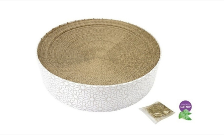 Paturi, perne si cosuri pentru pisici - Culcus ecologic pisica cu carton si iarba pisicii - Nayeco Ecoline - 40x9.5 cm