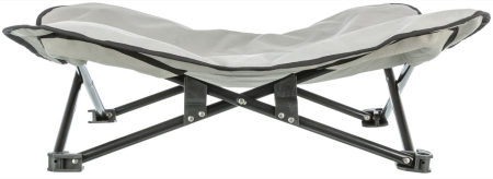 Pat Camping pentru Caini, Bej/Negru 69 x 20 x 69 cm/Pana la 15 kg [3]