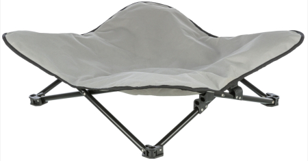 Pisici - Pat Camping pentru Caini, Bej/Negru 69 x 20 x 69 cm/Pana la 15 kg