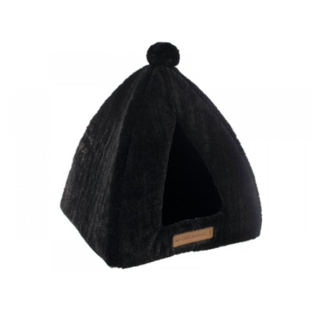 Paturi, perne si cosuri pentru pisici - Culcus pentru pisici YULL Tipi negru 37 x 37 x 37 cm
