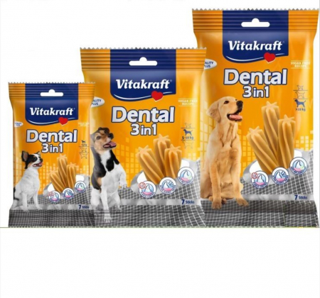 Recompense delicioase - Vitakraft Baton Dental 3in1 Medium 180 g