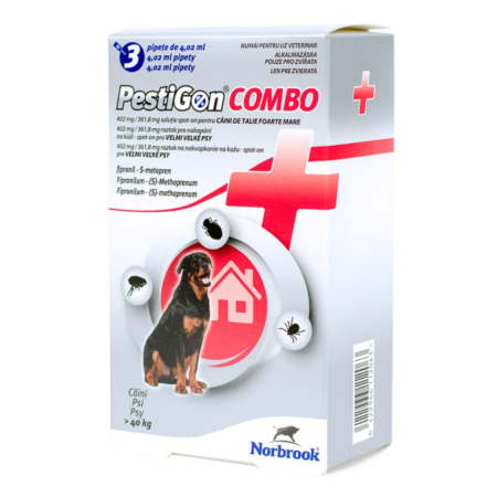 Deparazitare externa - PestiGon Combo Dog XL 402 mg/361,8 mg (>40 kg) x 3 pipete