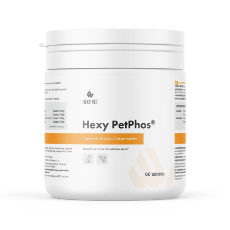 Farmacie Caini - HEXY PET PHOS pentru caini 60 cpr