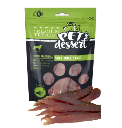 Caini - Pet's Dessert Dog Soft Duck Strip 80g LSD-02