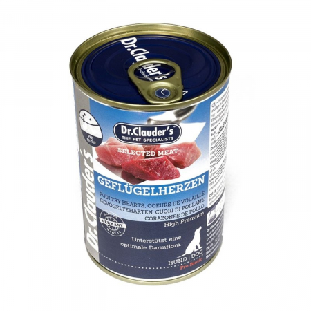 Hrana Umeda Caini - Dr. Clauder`s Selected Meat Inimi de Pui, 400 g