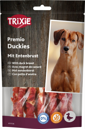 Caini - Recompense Pentru Caini, Premio, Oscioare Piele Cu Carne De Rata, 100 g