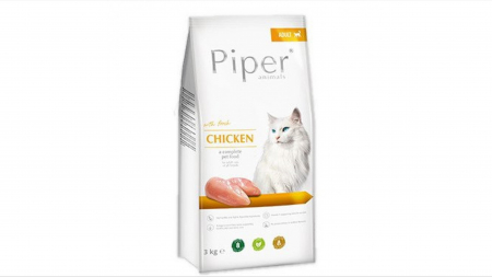 Pisici - Piper Adult Cat hrana uscata, pui, 3 kg