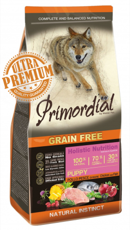 Caini - Primordial Grain-Free Holistic Dog Puppy Chicken&Sea Fish Super Premium 12kg