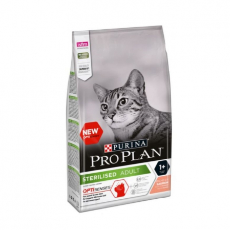 Hrana Uscata Pisici - Pro Plan Sterilised OptiSenses Somon, 10 Kg