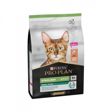 Pro Plan caine si pisici - Hrana Uscata pisici, Purina PRO PLAN Pisica STERILISED OPTIRENAL cu Somon 400 g
