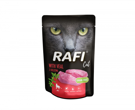 Hrana Umeda - RAFI hrana umeda pentru pisici,  Pate cu vitel 1x100 g