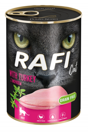 Pisici - RAFI hrana umeda pentru pisici,  Pate cu curcan 1x400 g