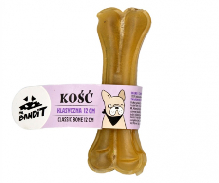 Caini - Recompensa os clasic bone din piele de vita - 12 cm
