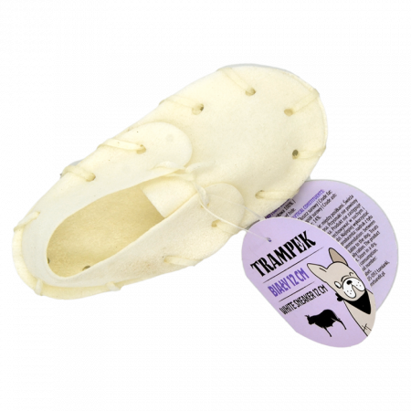 Caini - Recompensa papuc din piele de vita alb (white sneakers) - 12 cm