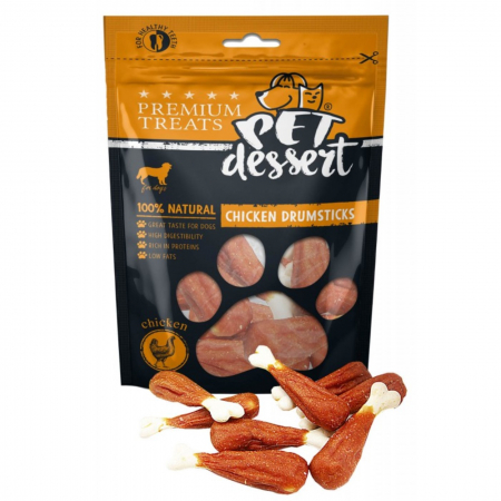 Recompense delicioase - Pet's Dessert Chicken Drumsticks, 80 g