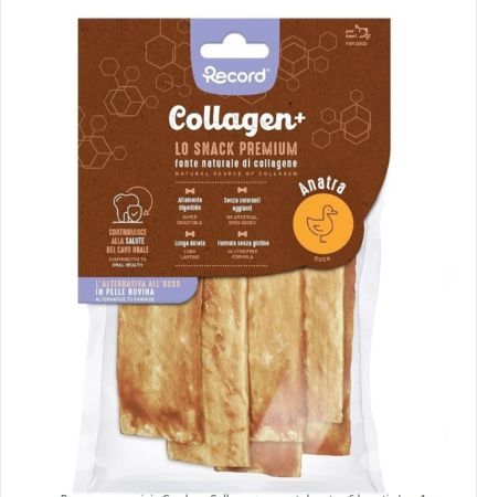Recompense delicioase - Recompense caini - Crackers Collagen+ cu gust de rata - 6 bucati
