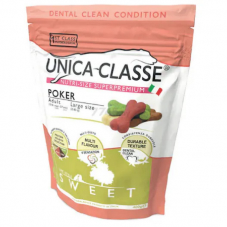Caini - Recompense Delicioase, Biscuiti pentru caini Unica Classe Poker Dulce, 400g