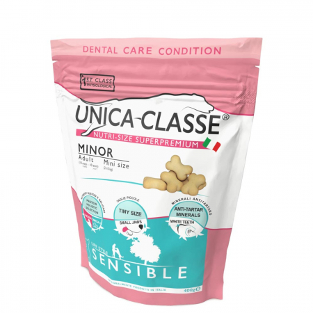 Caini - Recompense delicioase, Biscuiti pentru caini Unica Classe, Catel Sensibil, 400g