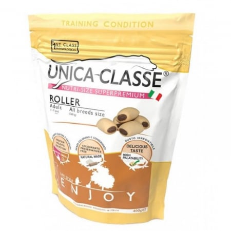 Caini - Recompense Delicioase, Biscuiti pentru caini Unica Classe Roller Savoare, 400g