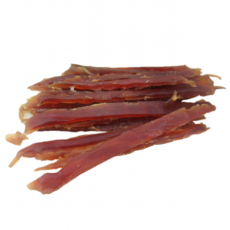 Caini - Recompense delicioase pentru caini Agility, jumatati fasii carne piept rata, 500g