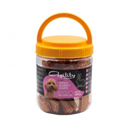 Recompense delicioase pentru caini Agility, chipsuri uscate de iepure, 500g [1]