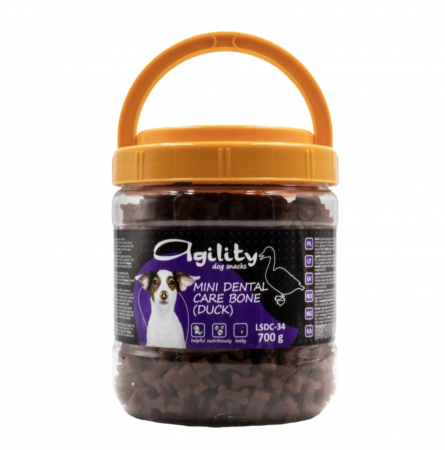Caini - Recompense delicioase pentru caini Agility LSDC-39, noduRecompense delicioase pentru caini Agility LSDC-34, mini oase de rata, 700gri de rata, 500g