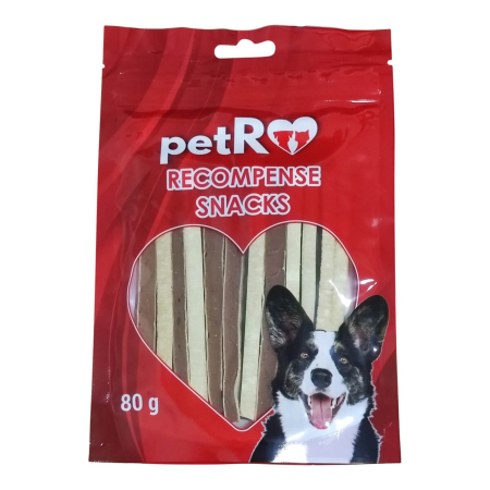 Caini - Recompense Sandwich din pui si peste, 80 gr petRO
