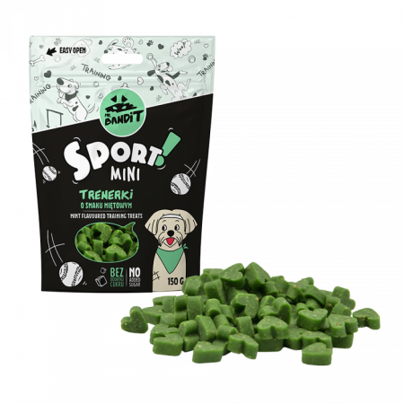 Caini - Recompense pentru caini Mr. Bandit SPORT MINI, menta, 150g