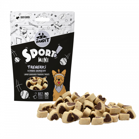 Recompense delicioase - Recompense pentru caini Mr. Bandit SPORT MINI, miel, 150g