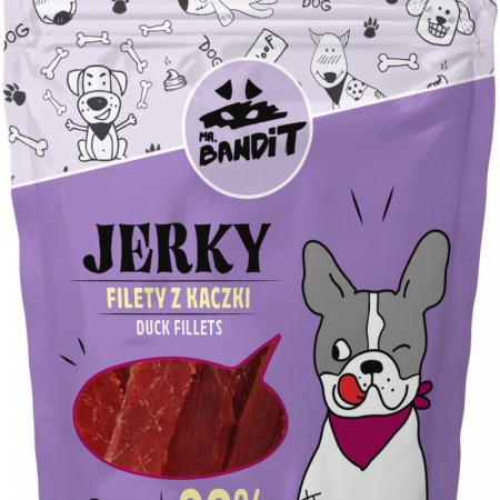 Caini - Recompense pentru caini Mr. Bandit JERKY, rata, 80g
