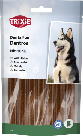 Caini - Recompense Pentru Caini, Denta Fun Dentros, Batoane Cu Pui, 7 buc, 180 g