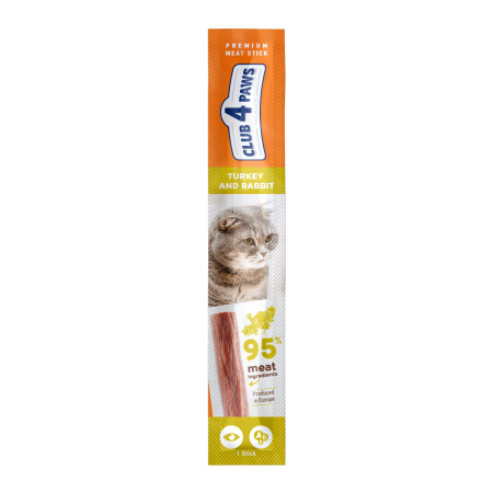 Pisici - CLUB 4 PAWS Premium Meaty stick: Turkey. With Rabbit for cats, 5 g
