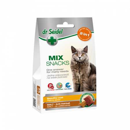 Recompense Delicioase - MIX Recompense Blana frumoasa & Malt (ghem de blana), pisica, Dr. Seidel, 50g