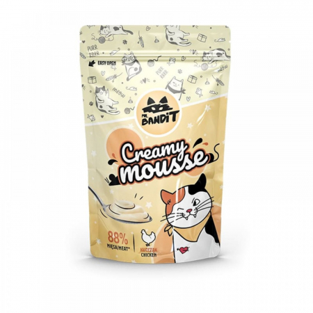 Pisici - Recompense pentru pisici Mr. Bandit CAT Creamy Mousse, pui, 60 g