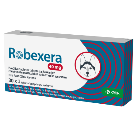 Caini - Robexera 40 mg comprimate masticabile pentru câini, 30 cp