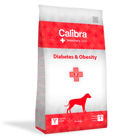 Diete veterinare caini - Hrana uscata dietetica pentru caini Calibra VD Dog Diabetes & Obesity 2 kg