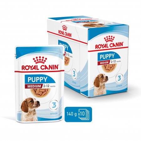 Royal Canin Medium Puppy hrana umeda caine junior (in sos), 10 x 140 g [4]