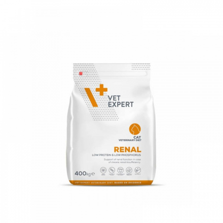 Pisici - Dieta veterinară uscată, pentru pisici adulte, Vet Expert Renal Cat 400g
