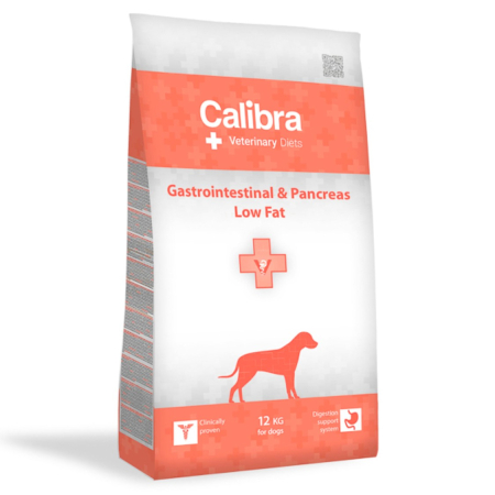 Diete veterinare caini - Hrana uscata dietetica pentru caini, Calibra VD Dog Gastrointestinal & Pancreas Low Fat 12 kg