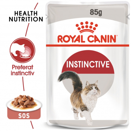 Royal Canin Instinctive Adult, plic hrană umedă pentru pisici, (în sos), 12x85g [0]