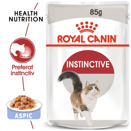Pisici - Royal Canin Instinctive Adult, plic hrană umedă pentru pisici, (în aspic), 1x85g
