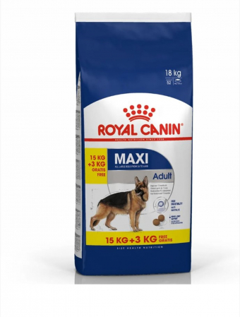 Caini - Royal Canin Maxi Adult 15 + 3 Kg Cadou