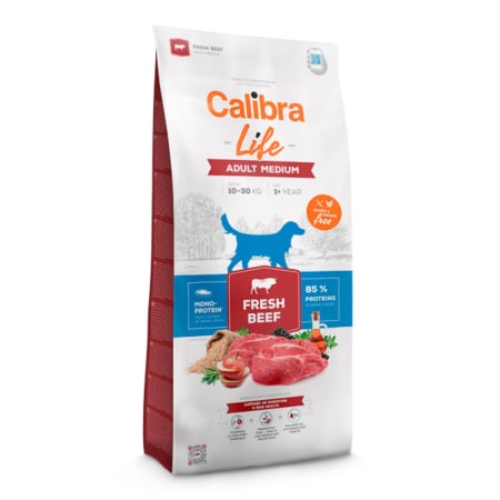 campanie royal saci adult - Hrana uscata caini, Calibra Dog Life Adult Medium Fresh Beef 2,5 kg