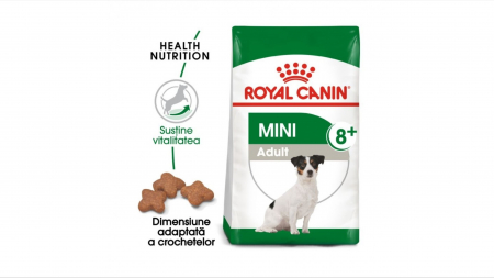 Hrana Uscata Caini - Royal Canin Mini Adult (+8), hrana uscata caini - 2 Kg