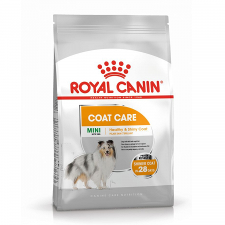 Caini - Royal Canin Mini Coat Care Adult, pentru o blana sanatoasa si lucioasa - 3 kg